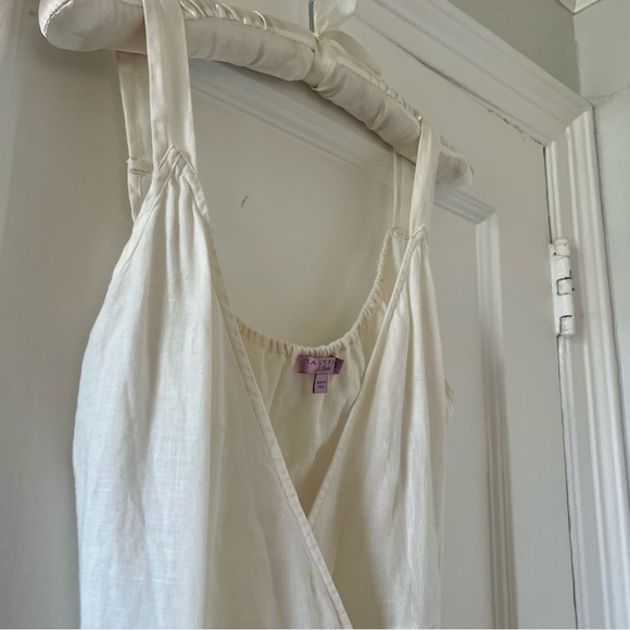 Calypso Saint Barth White Linen Midi Wrap Dress Sz. S - Picture 3 of 14